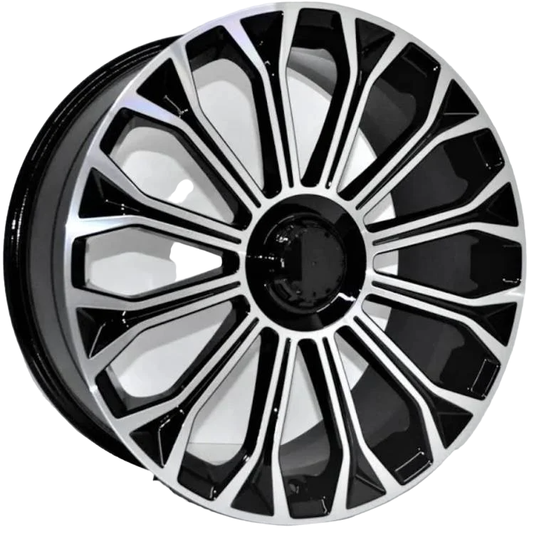 8.5X20 5X112 308 ET38 66.60 BLACK FULL SILVER