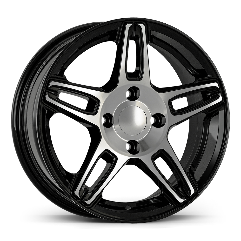 6.0X15 4X100 15281 ET35 67.1 GLOSS BLACK DIAMOND
