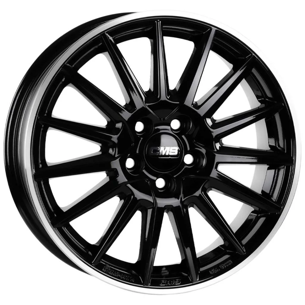 6.0X15 4X100 ET46 54.1 DIAMOND RIM BLACK GLOSS