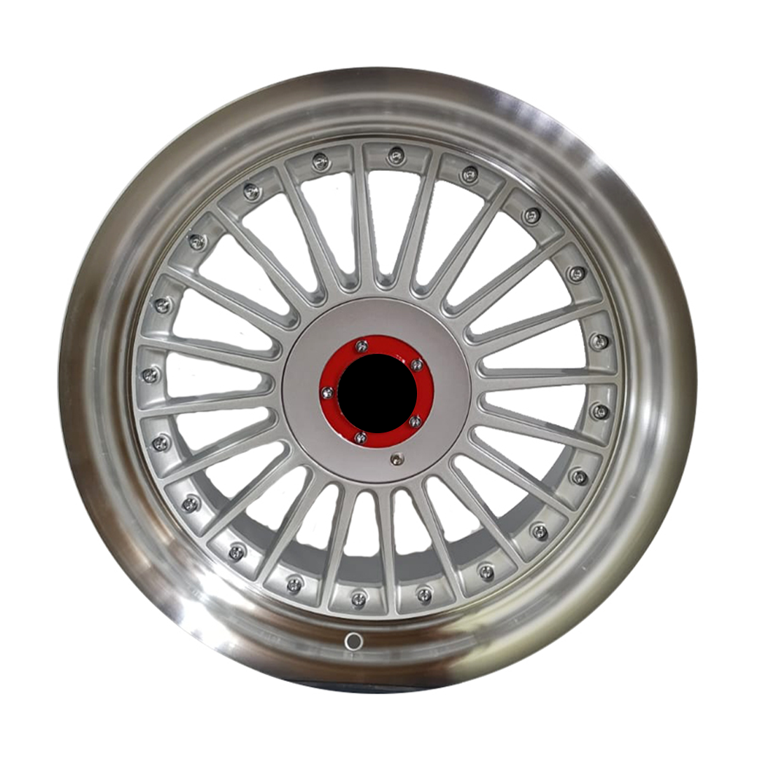 9.0X17 5X112 7307 ET15 72.56 SILVER LIP MAC BLACK