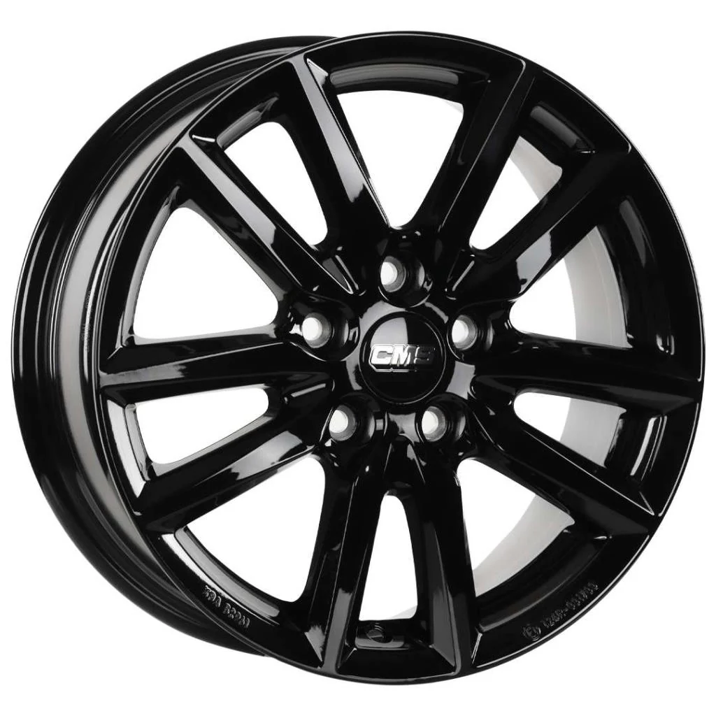 6.5X16 5X112 ET43 57.1 COMPLETE BLACK GLOSS