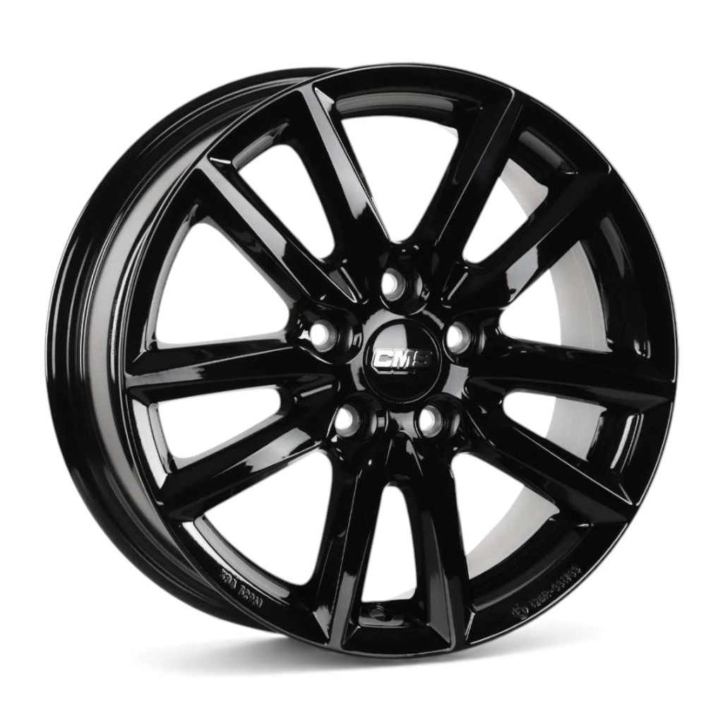 6.5X16 5X112 ET48 57.1 COMPLETE BLACK GLOSS