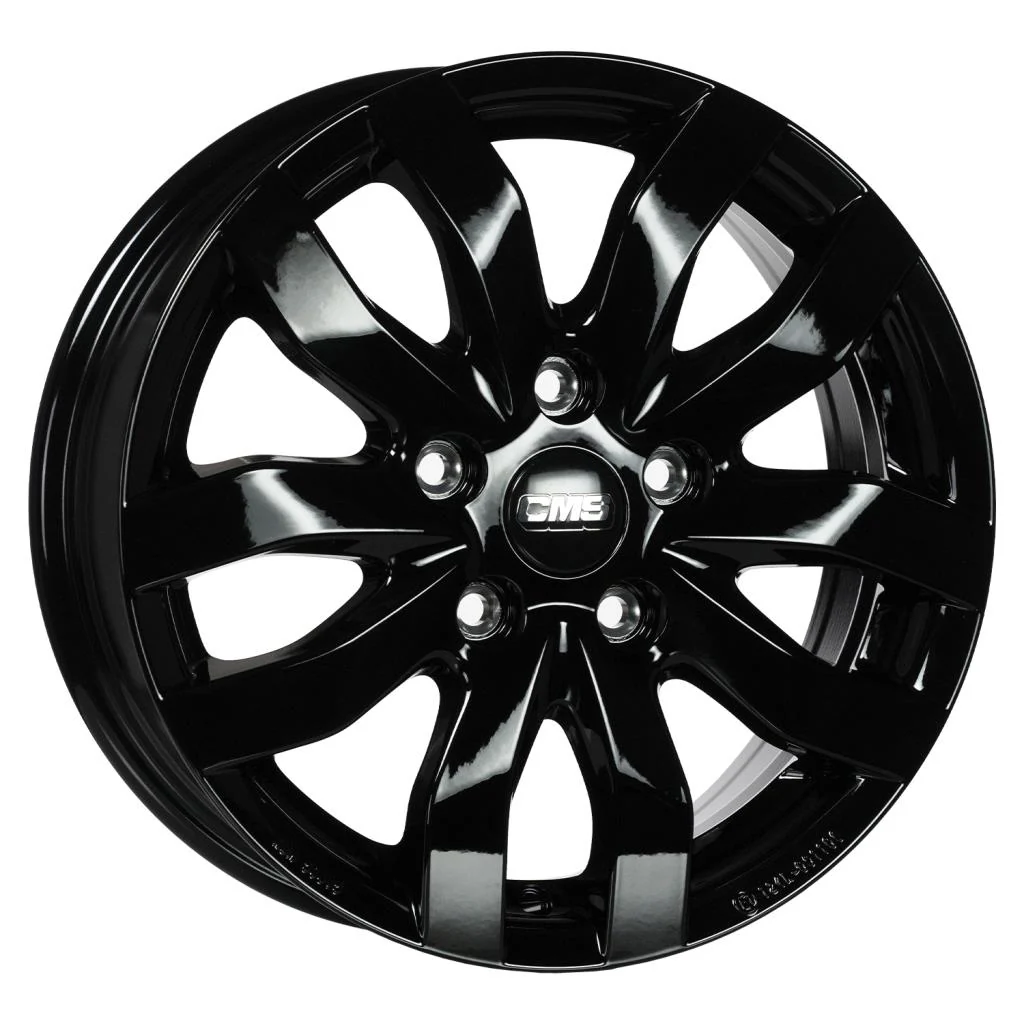 6.5X16 5X120 ET52 65.1 COMPLETE BLACK GLOSS