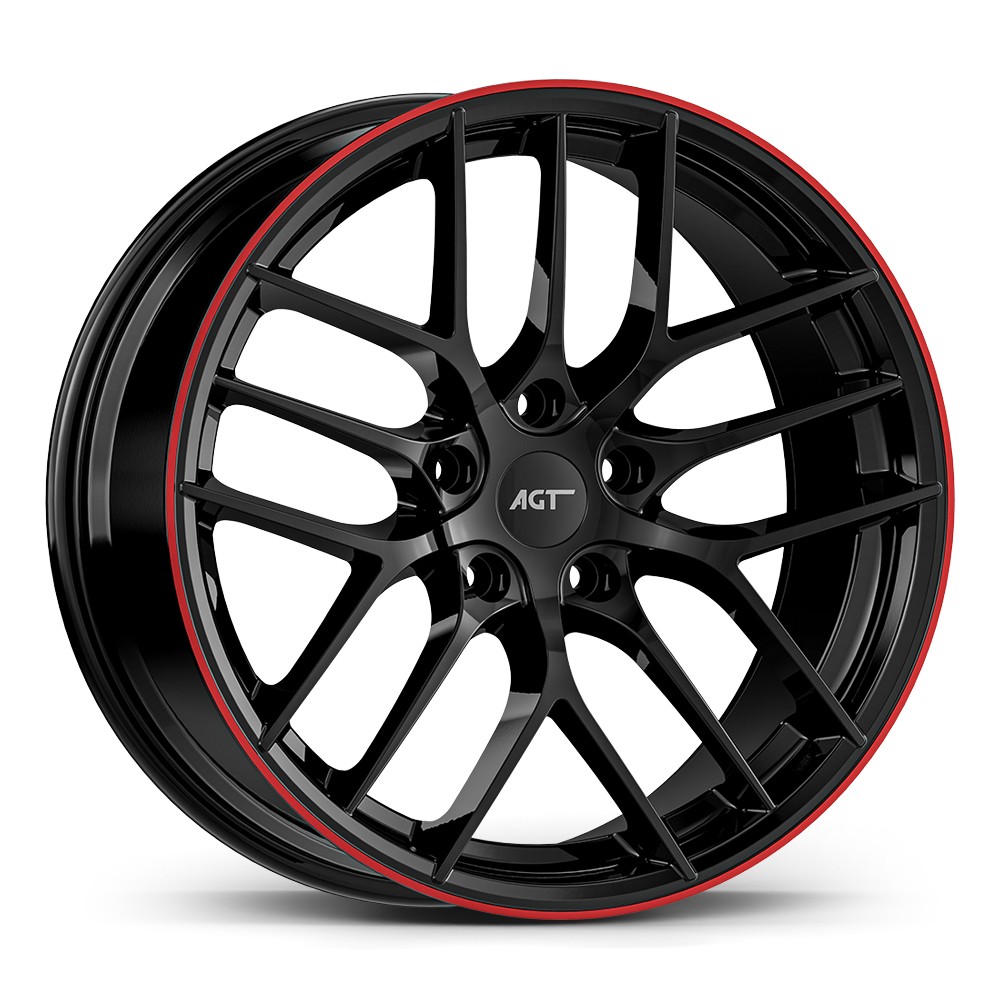 8.0X18 5X112 18121 ET35 73,1 BLACK LIP RED DIAMOND