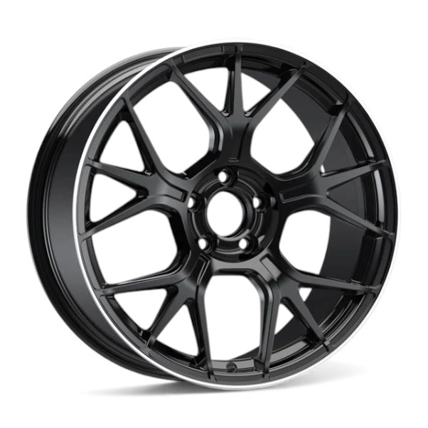 8.5X19 5X112 ET42 66.6 MAT BLACK LIP DIAMOND