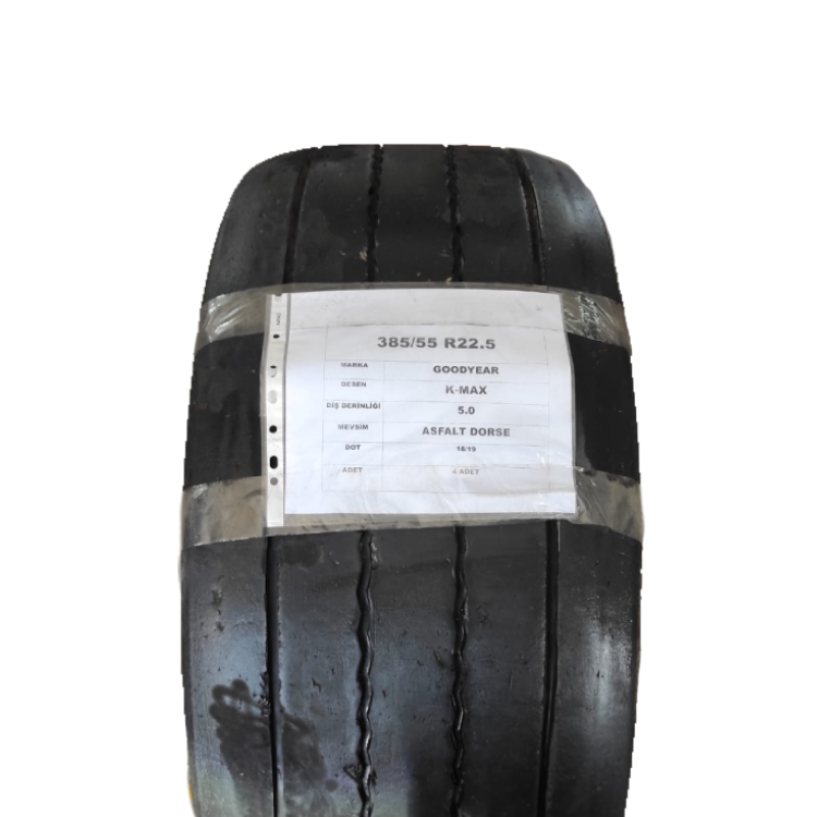 385/55R22.5 GOODYEAR K-MAX 2019 5MM ASFALT DORSE 2.EL