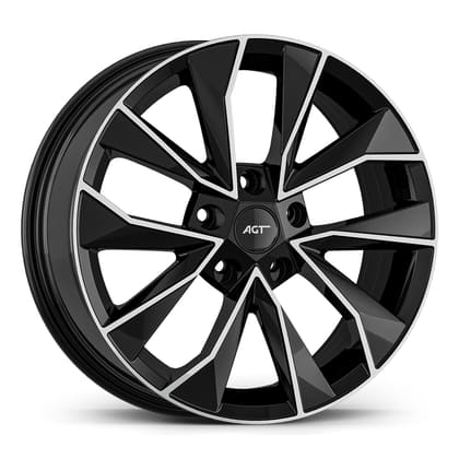 AGT WHEELS 7.0X17 5X112 17129 ET46 57.1 GLOSS BLACK DIAMOND