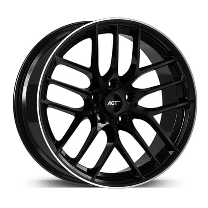 AGT WHEELS 8.0X18 5X114 18121 ET35 73,1 GLOSS BLACK LIP DIAMOND