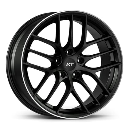 AGT WHEELS 9.5X19 5X112 19121-2 ET37 73,1 MATT BLACK LIP DIAMOND