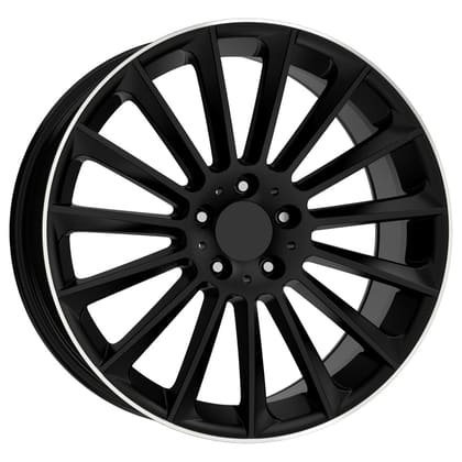 OUTLET 9.0X19 5X112 1112 ET49 66.60 MATT BLACK LIP DIAMOND