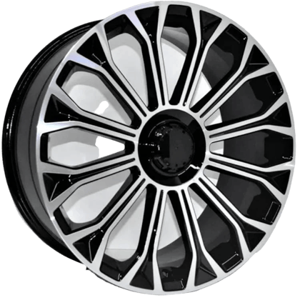 OUTLET 9.5X20 5X112 309 ET48 66.60 BLACK FULL SILVER